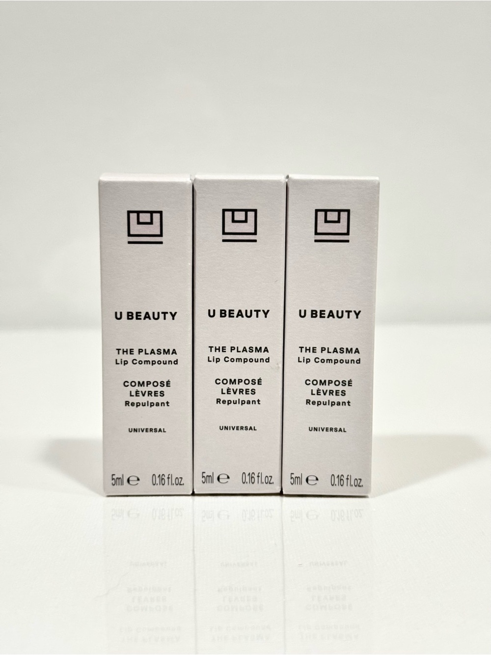 3x New U Beauty The Plasma Lip Compound in Universal 5mL Deluxe Travel Size Each